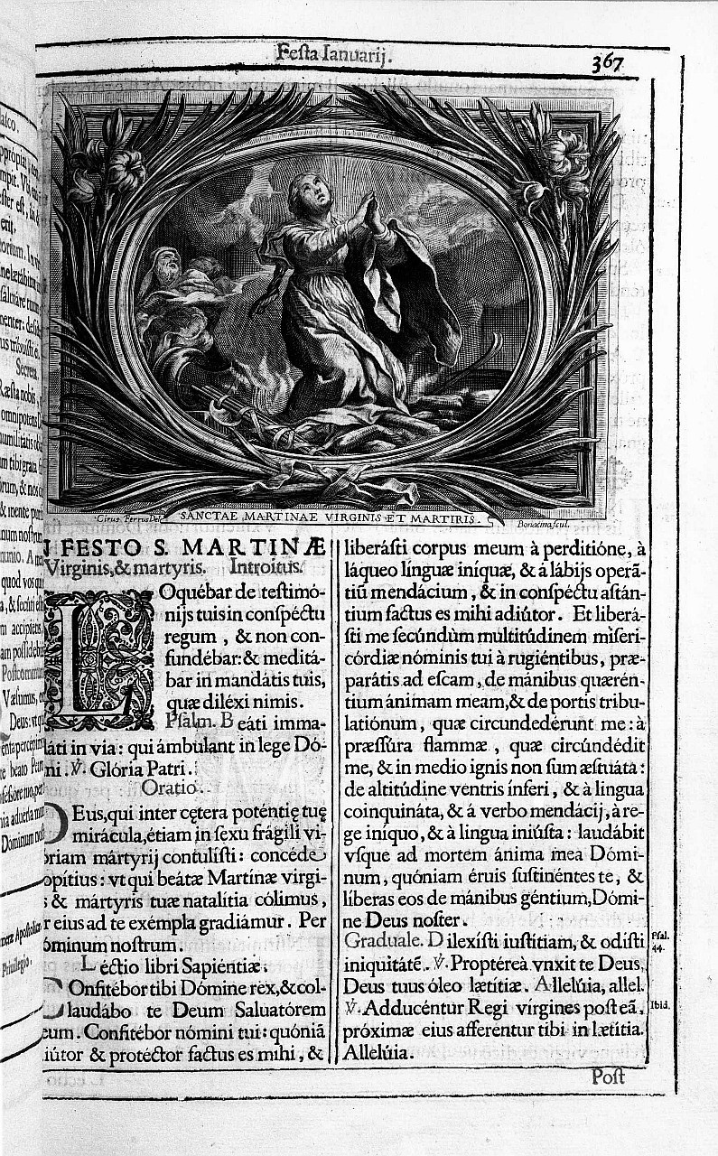 Santa martire (stampa) di Ferri Ciro, Bonacina Giovanni Battista (sec. XVII)
