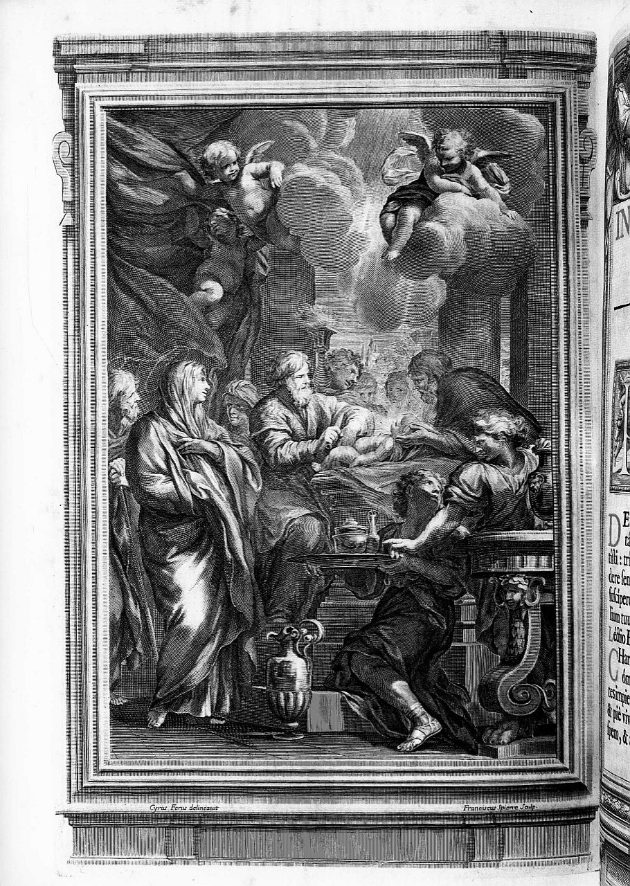 circoncisione di Gesù Bambino (stampa) di Spierre FranÃ§ois, Ferri Ciro (sec. XVII)