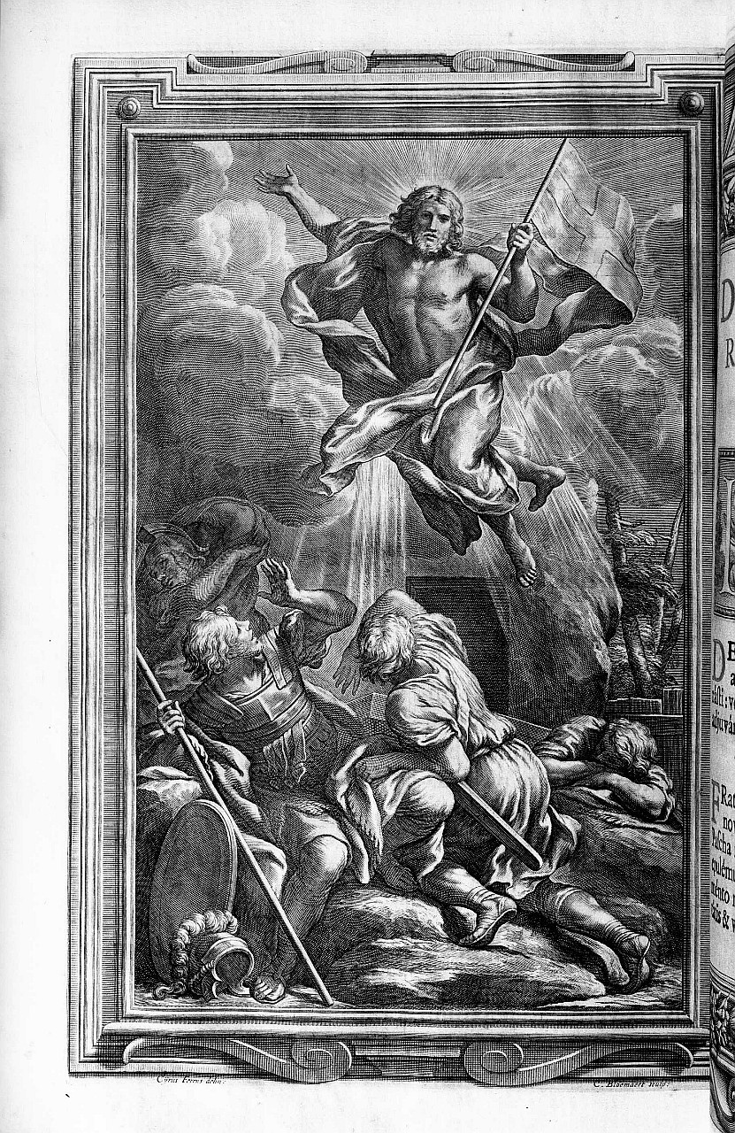 resurrezione di Cristo (stampa) di Ferri Ciro, Bloemaert Cornelis (sec. XVII)
