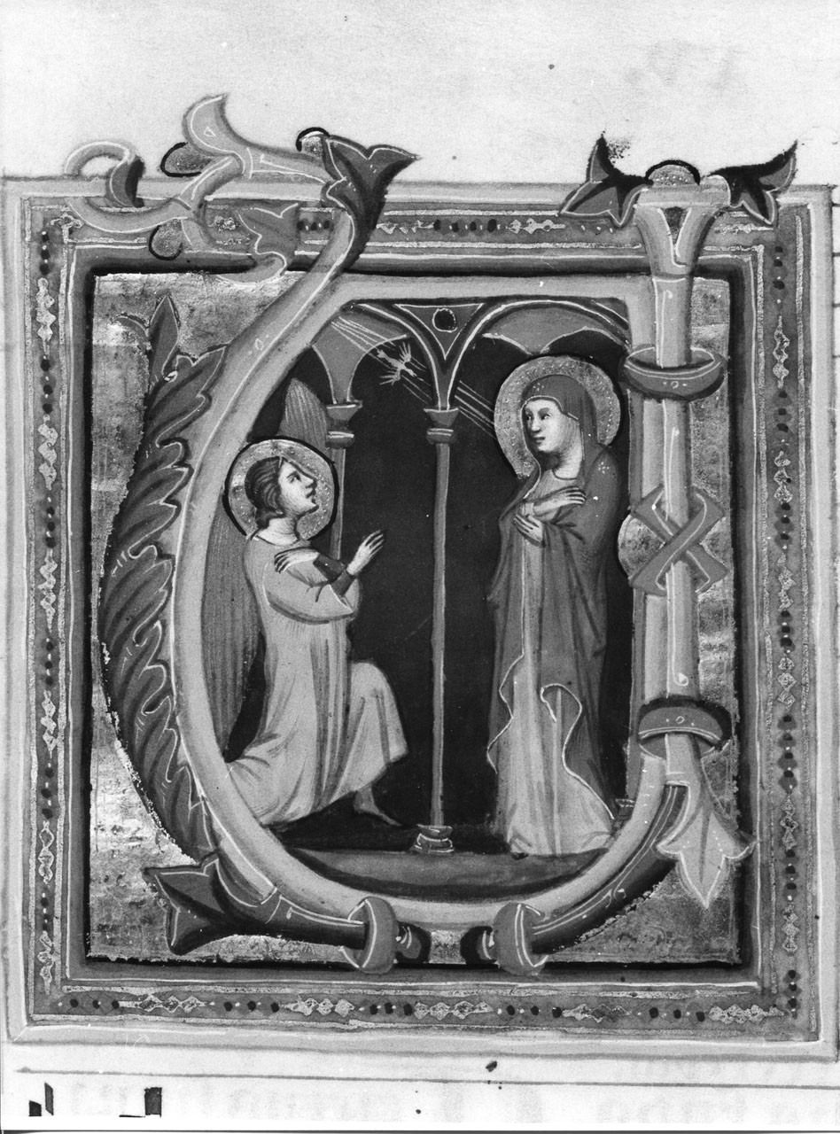 Annunciazione (miniatura) - ambito fiorentino (sec. XIV)