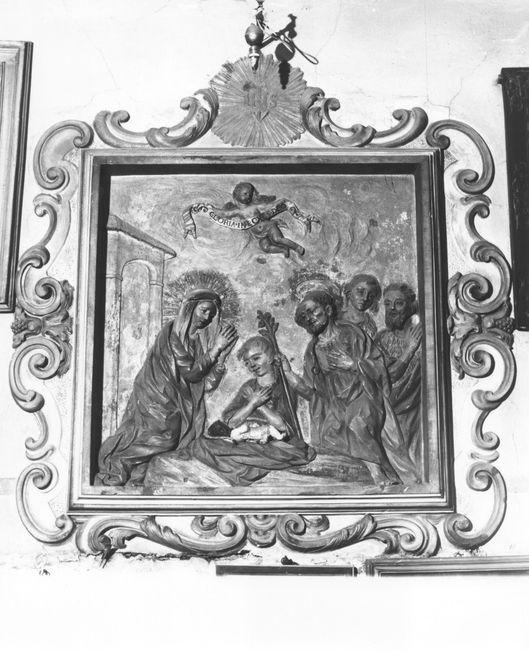adorazione di Gesù Bambino (rilievo) - manifattura toscana (inizio sec. XIX)