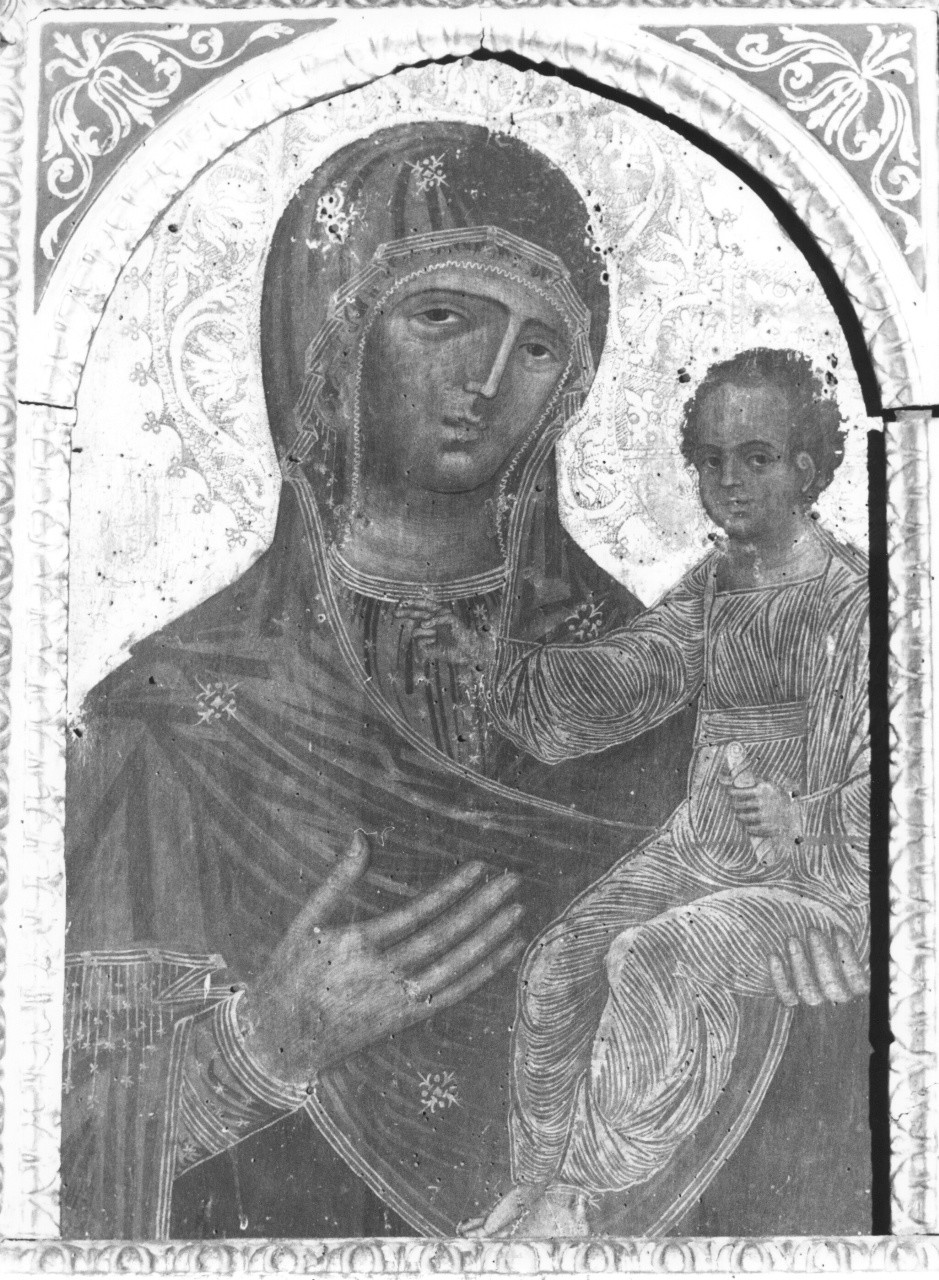 Madonna con Bambino (dipinto) - manifattura toscana (fine/ inizio secc. XIX/ XX)
