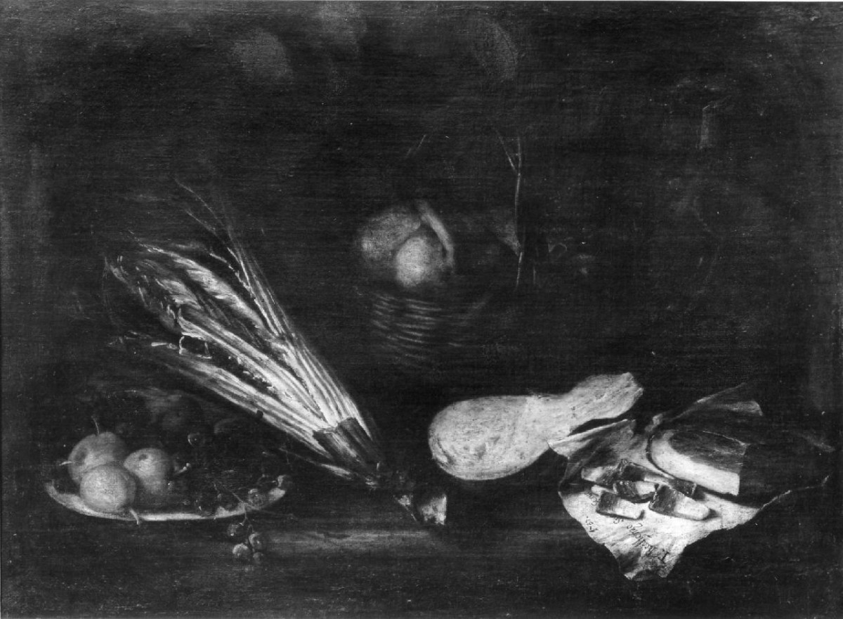 natura morta di verdura e frutta (dipinto) di Realfonso Tommaso (secondo quarto sec. XVIII)
