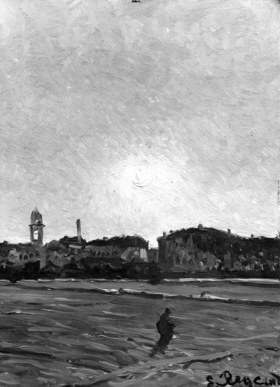 veduta di città (dipinto) di Reycend Enrico (ultimo quarto sec. XIX)