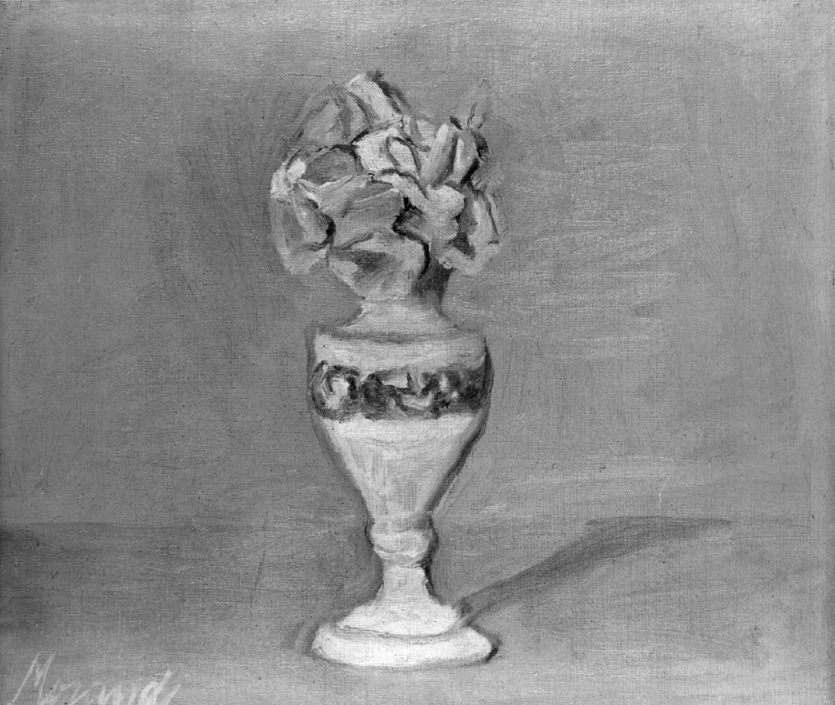 vaso con fiori (dipinto) di Morandi Giorgio (secondo quarto sec. XX)