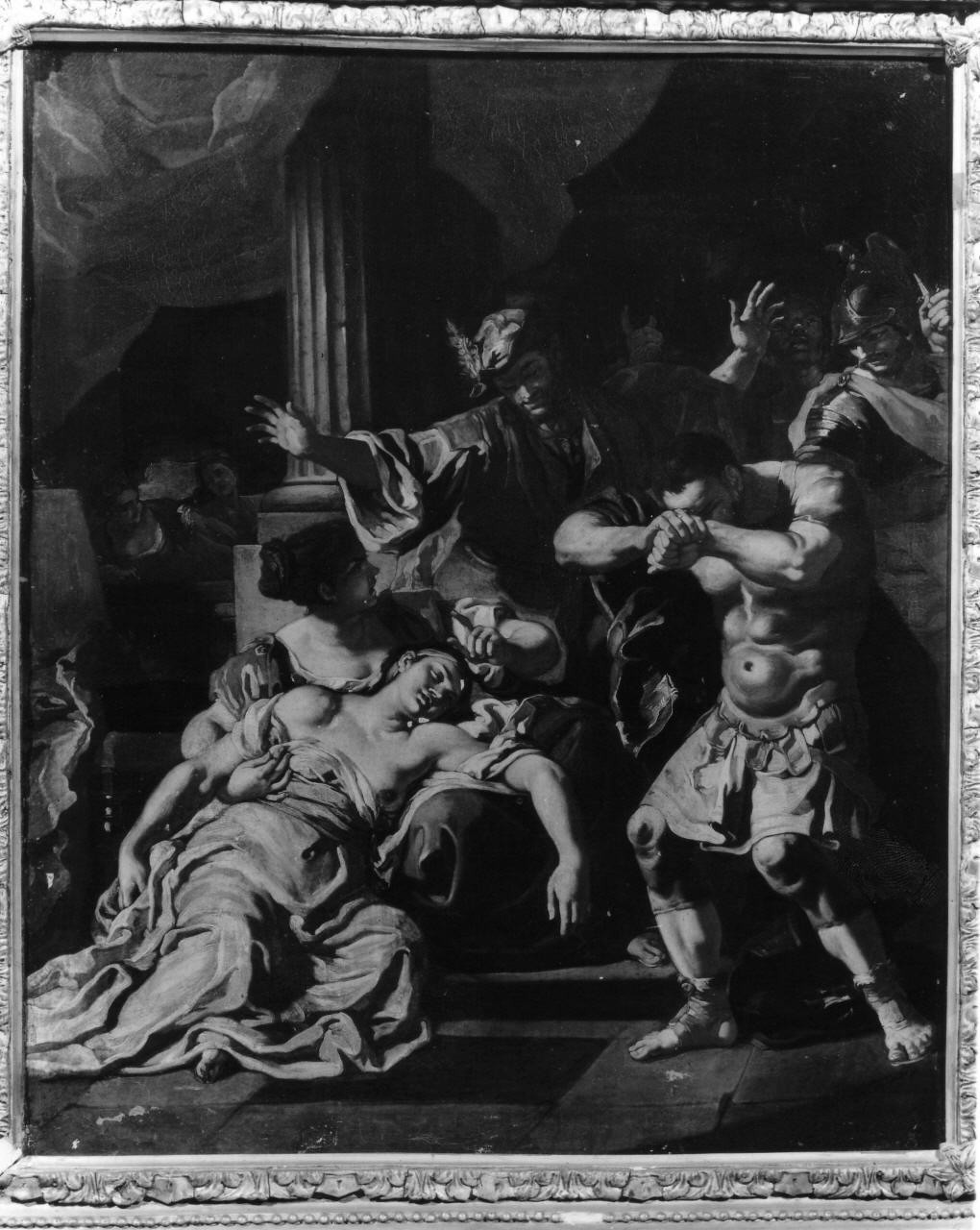 morte di Lucrezia (dipinto, insieme) di Solimena Francesco (secondo quarto sec. XVIII)