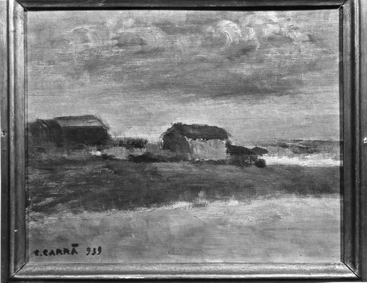 Il Cinqualino, paesaggio marino (dipinto) di CarrÃ  Carlo (secondo quarto sec. XX)