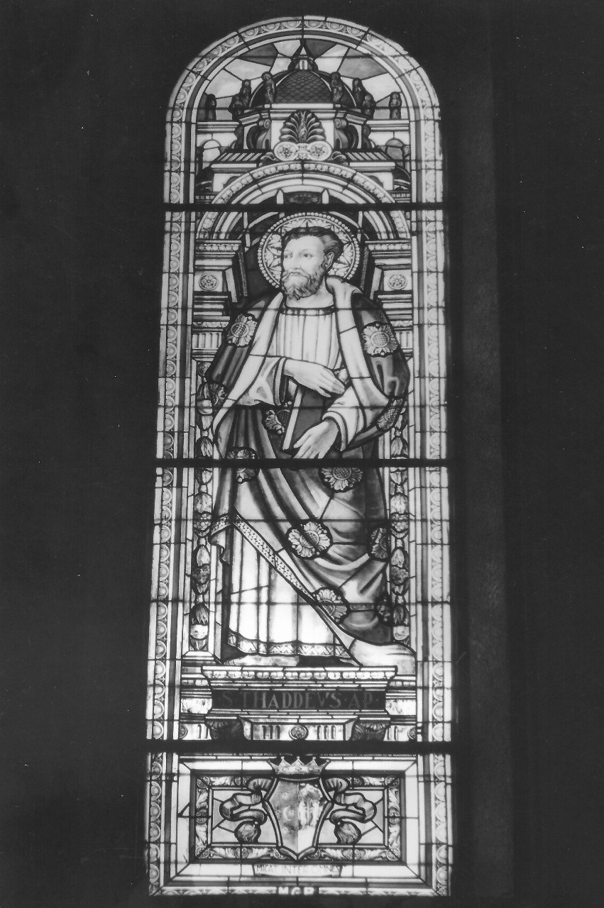 San Taddeo Apostolo (vetrata) di Fanfani Rodolfo (sec. XX)