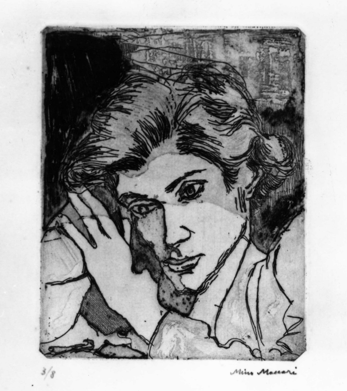 ritratto femminile (stampa) di Maccari Mino (sec. XX)