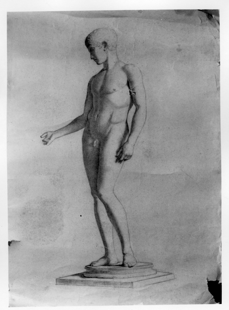statua di giovane (disegno) di Pantaloni Raffaello (primo quarto sec. XX)