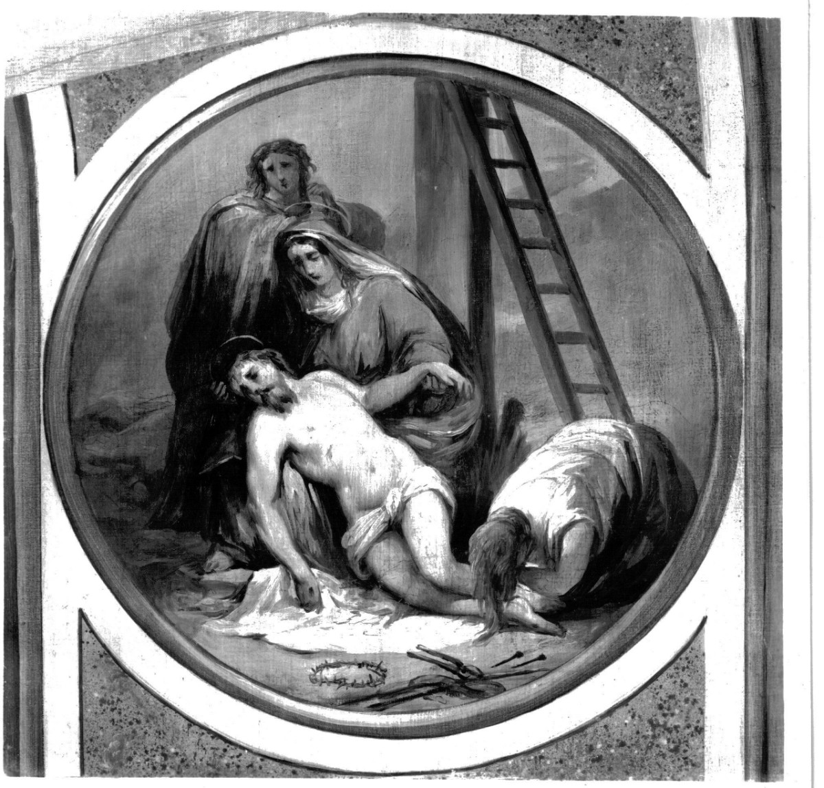 deposizione di Cristo dalla croce (dipinto) di Folchi Ferdinando (attribuito) (sec. XIX)