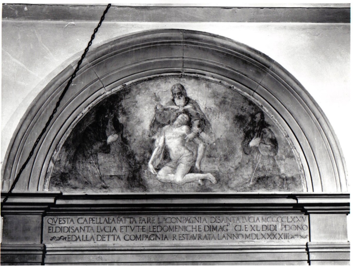 Trinità (dipinto murale) - ambito toscano (sec. XVI)