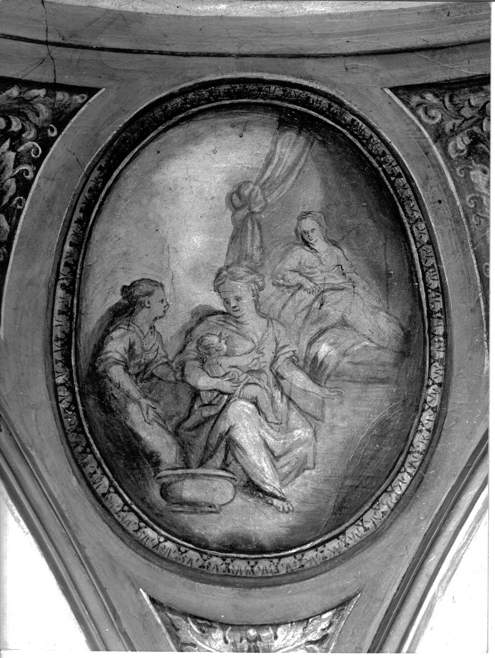 nascita di Maria Vergine (dipinto murale) di Dandini Pietro (attribuito) (sec. XVII)