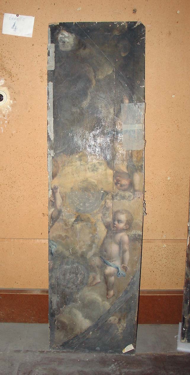angeli in gloria (dipinto, frammento) - ambito toscano (prima metà sec. XVI)