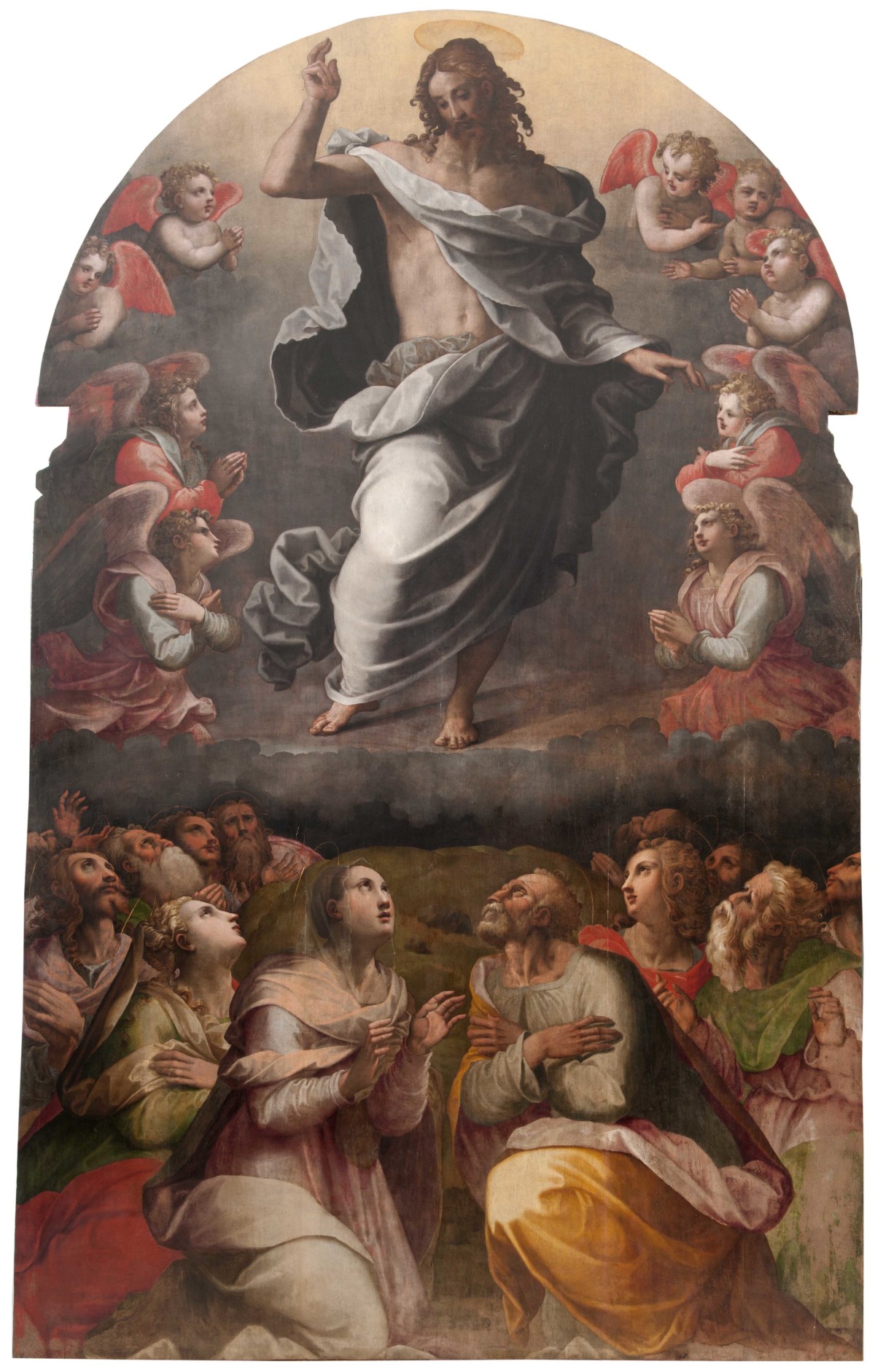 ascensione di Cristo (dipinto, opera isolata) di Brini Francesco detto Francesco del Brina (cerchia) (ultimo quarto sec. XVI)