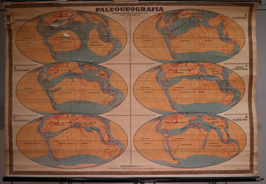 Paleogeografia (carta murale) (XX)