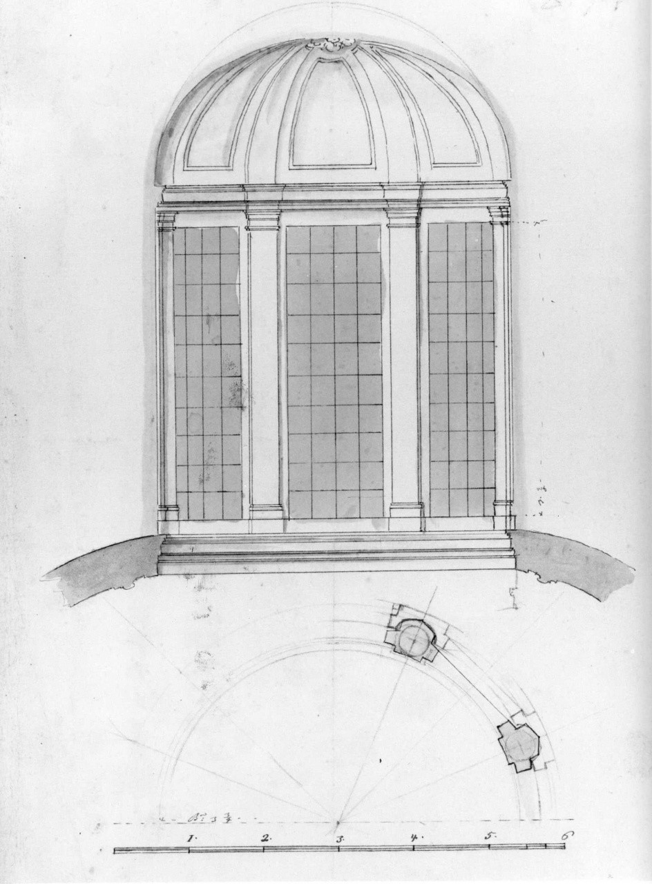 pianta della lanterna (disegno) - ambito fiorentino (sec. XIX)