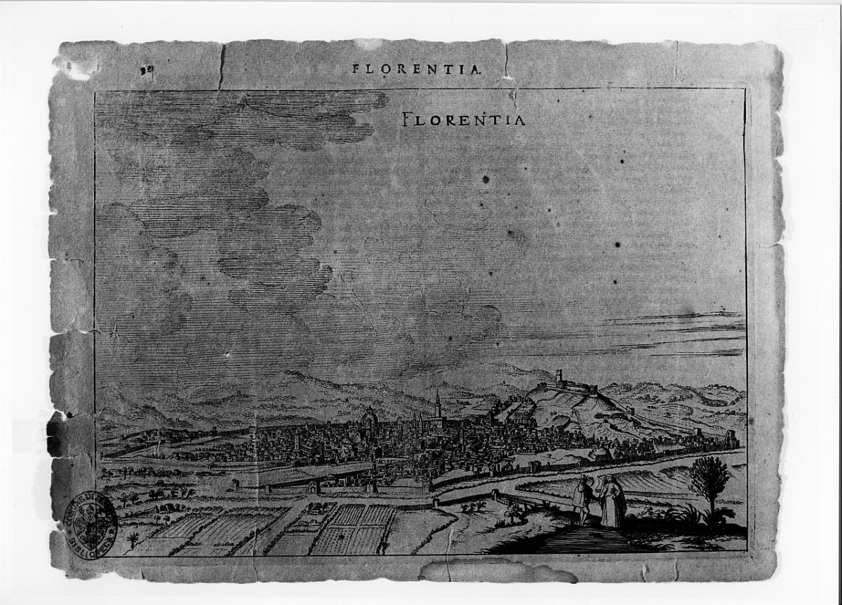 veduta prospettica della città di Firenze (stampa) di Hogenberg Franz, Hoefnagel Georg (sec. XVI)