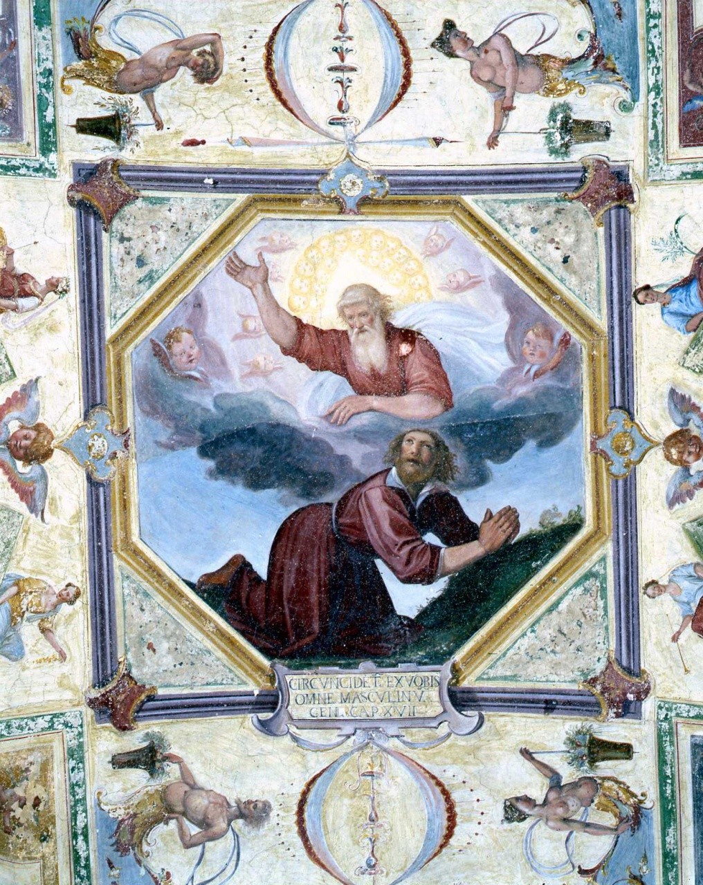 patto di alleanza tra Dio e Abramo (dipinto murale) di Barbatelli Bernardino detto il Poccetti (bottega) (sec. XVII)