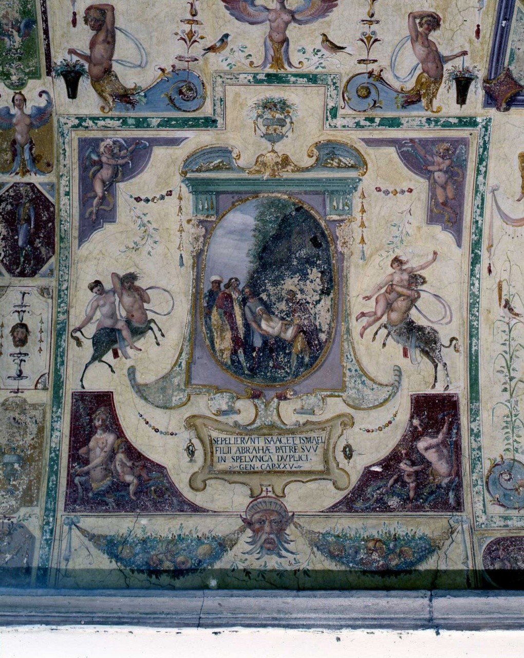 morte di Abramo (dipinto murale) di Barbatelli Bernardino detto il Poccetti (bottega) (sec. XVII)