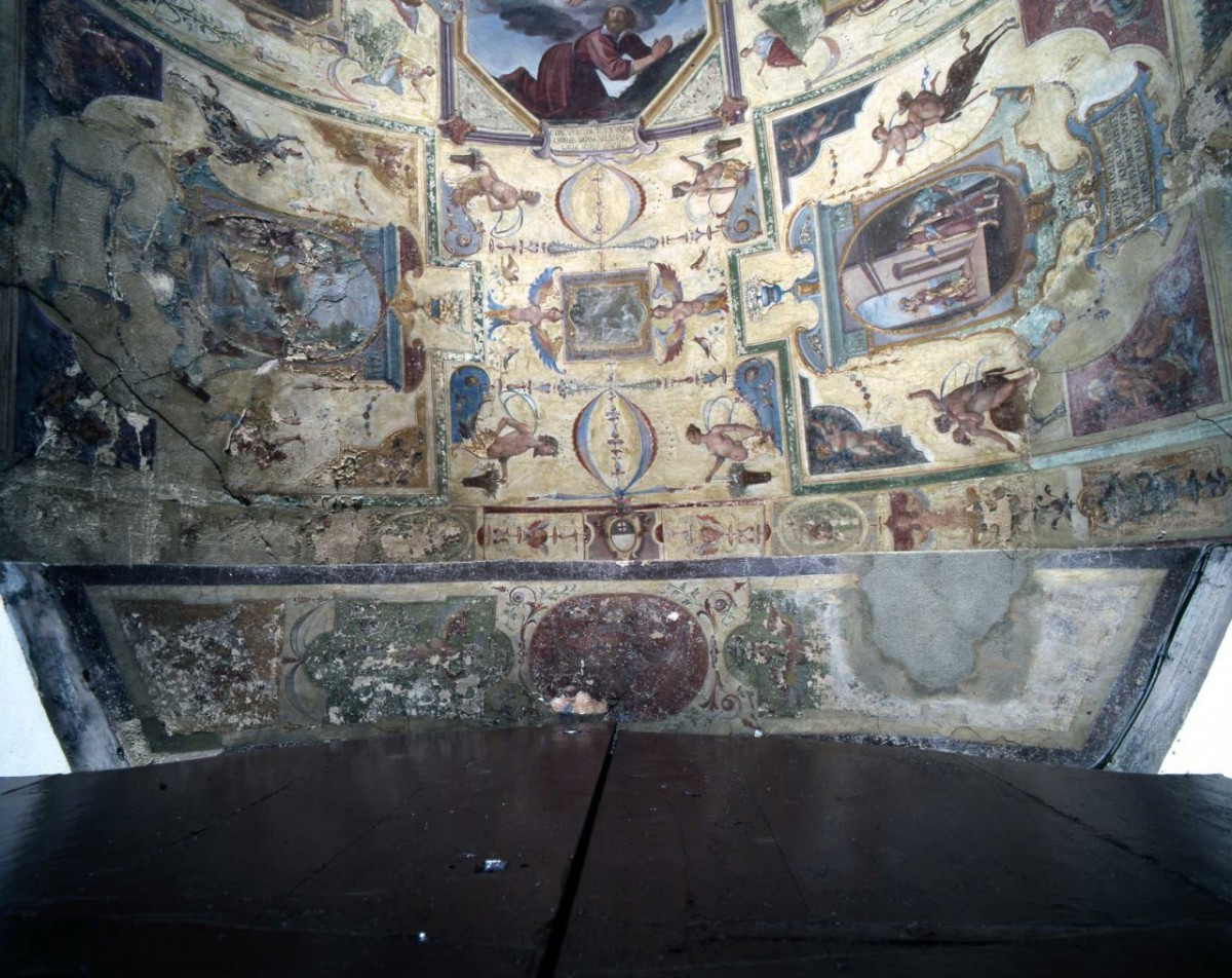 motivi decorativi a grottesche (dipinto murale) di Barbatelli Bernardino detto il Poccetti (bottega) (sec. XVII)