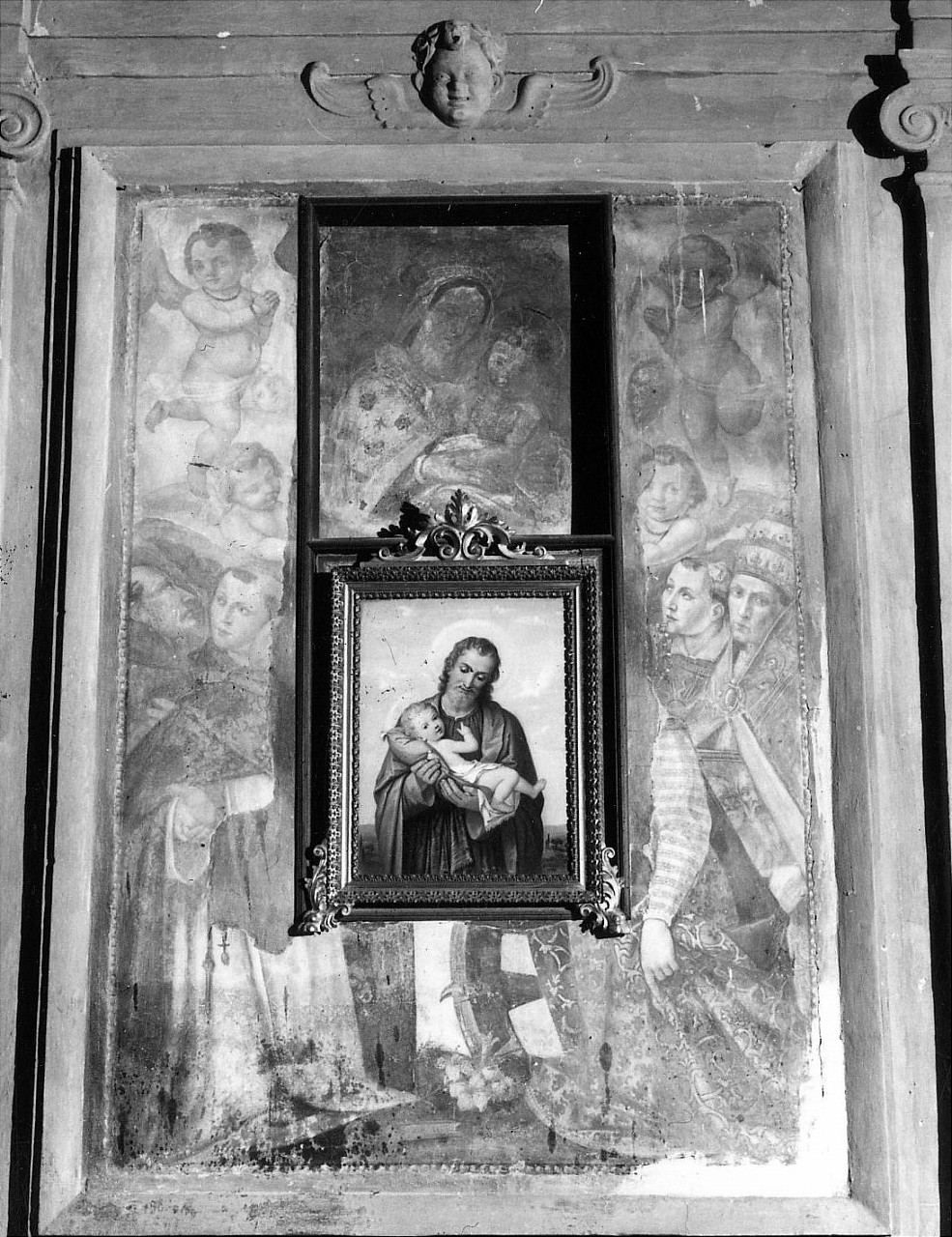 Madonna con Bambino e Santi (dipinto murale) - ambito fiorentino (inizio sec. XVII)