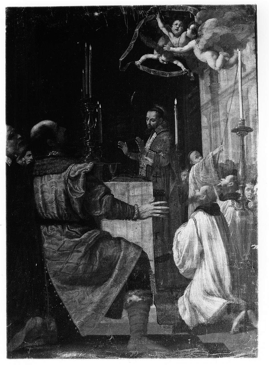 la prima messa di San Filippo Benizi (dipinto) di Vignali Jacopo (sec. XVII)