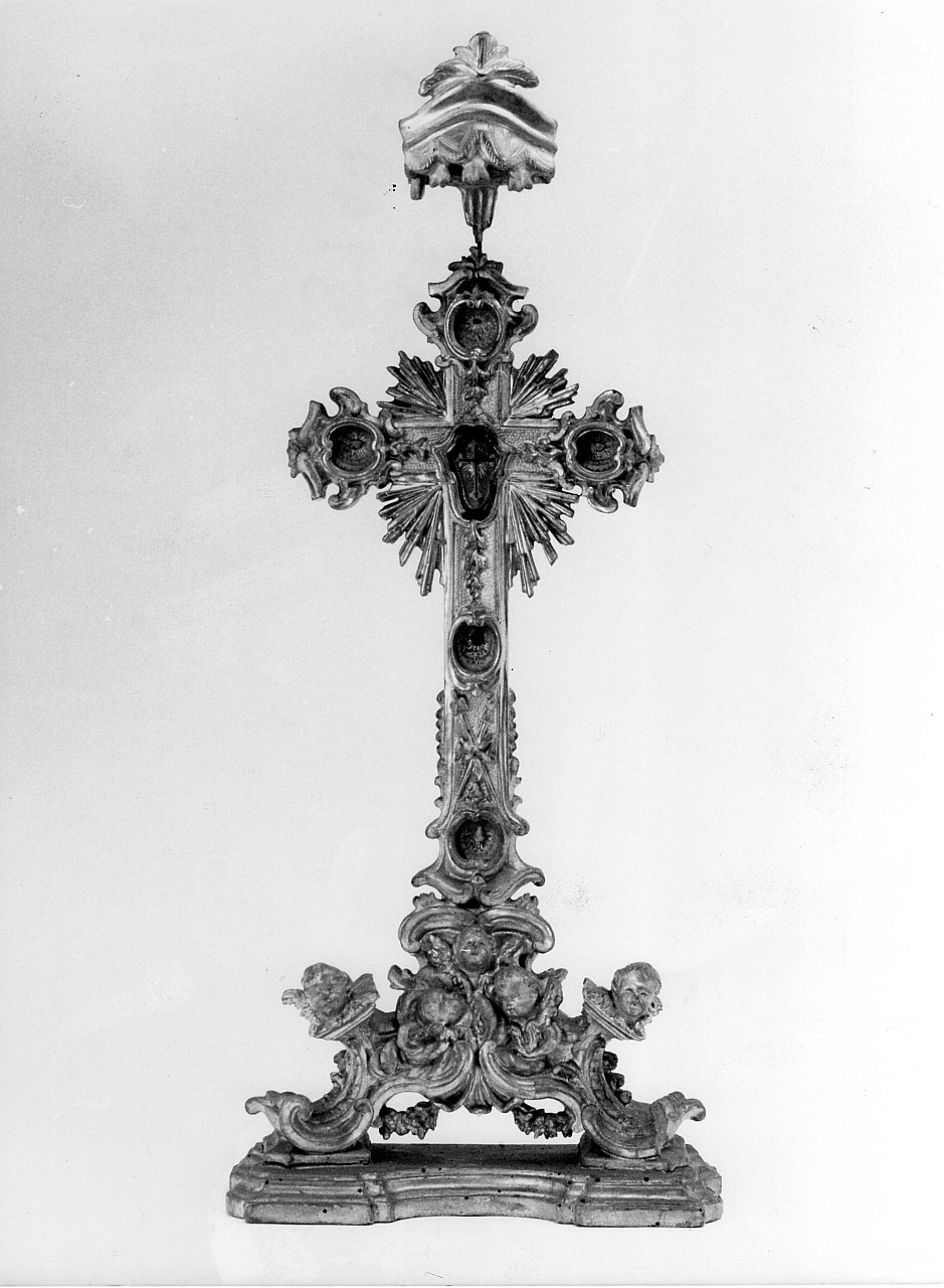 reliquiario - a croce - bottega fiorentina (sec. XVIII)