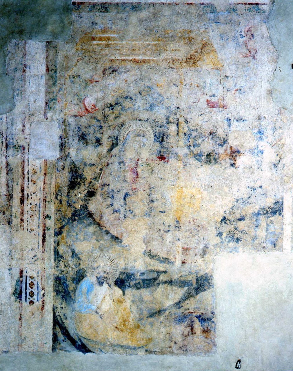 natività di Gesù (dipinto murale, frammento) di Gaddi Agnolo (cerchia) (ultimo quarto sec. XIV)