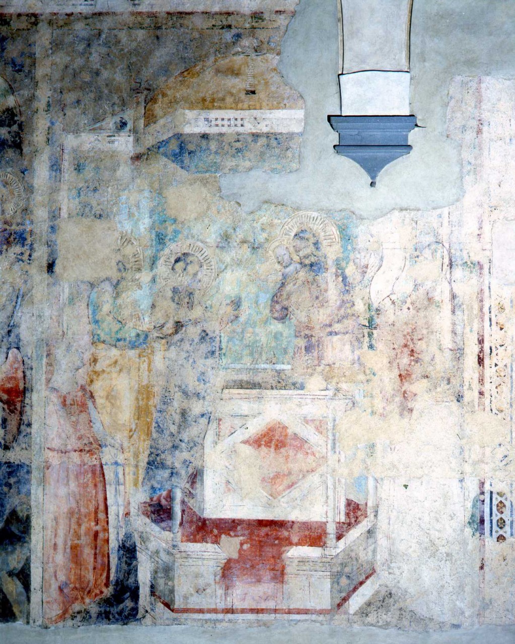 presentazione di Gesù al tempio (dipinto murale, frammento) di Gaddi Agnolo (cerchia) (ultimo quarto sec. XIV)