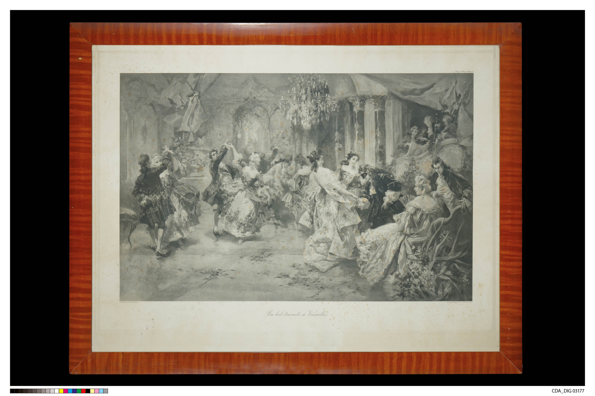 Un ballo in maschera a Versailles (stampa) di De Paredes, Vicente (fine/ inizio XIX-XX)