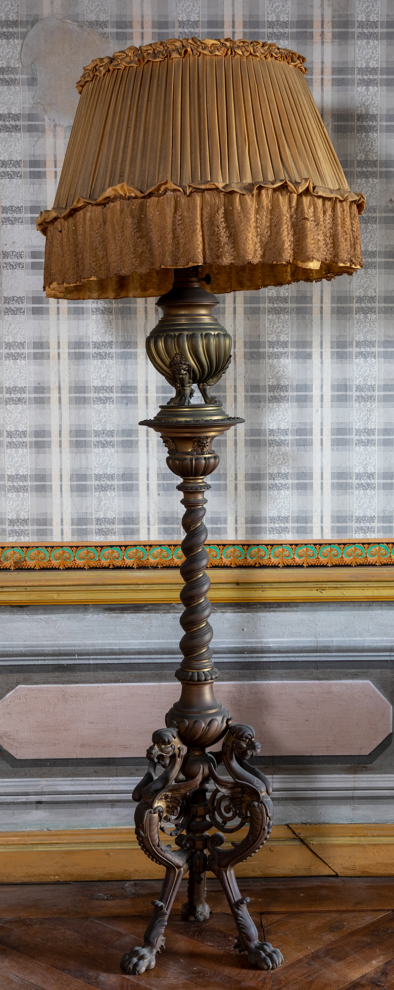 lampada - a stelo, coppia - manifattura piemontese (XIX)