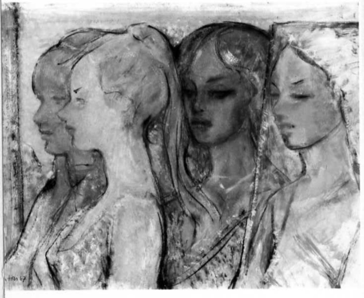 figure femminili (disegno) di Butori Bartolomeo (sec. XX)
