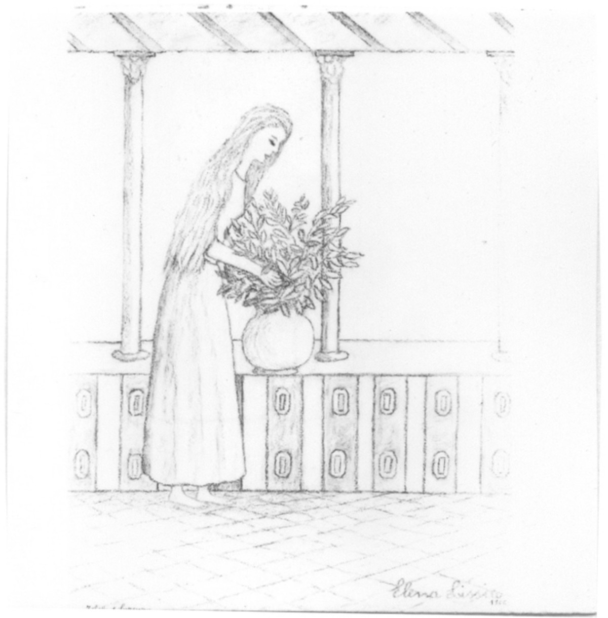 Personaggi e scene da cicli letterari (disegno) di Lissia Elena (sec. XX)