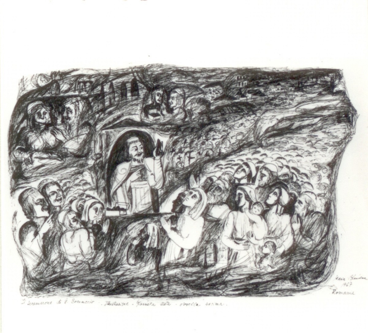 Personaggi e scene da cicli letterari (disegno) di Mihalache Blendea Maria (sec. XX)