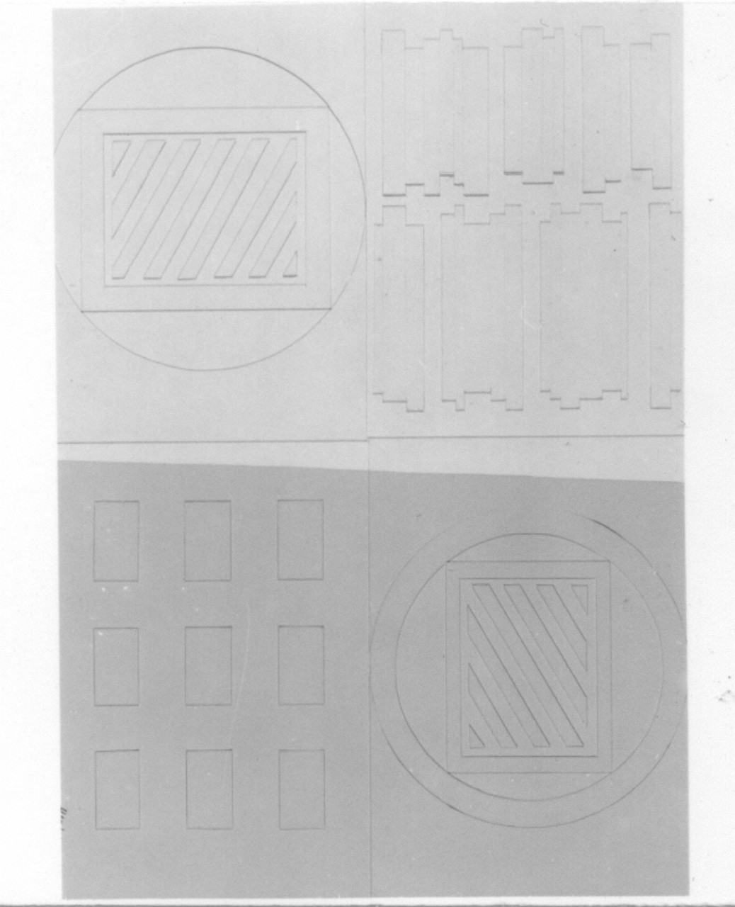 composizione astratta (disegno) di Hajek Otto Herbert (sec. XX)