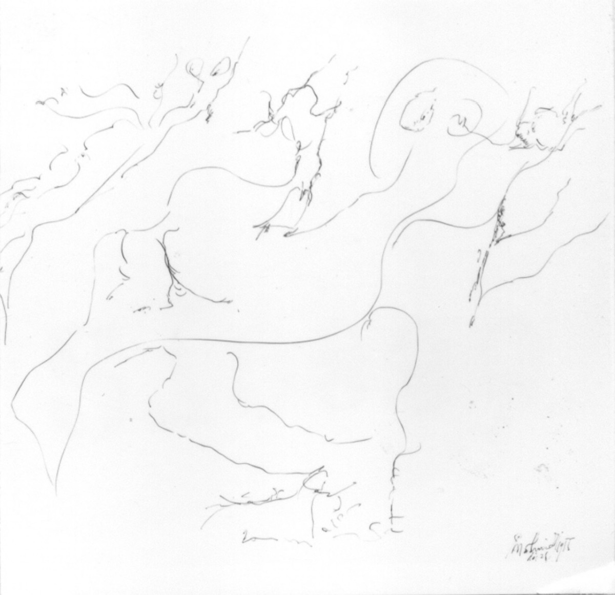 composizione astratta (disegno) di Molinari Guido (sec. XX)