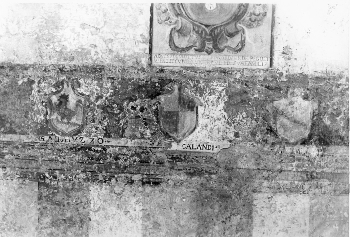 stemma (dipinto murale) - ambito toscano (sec. XVI)