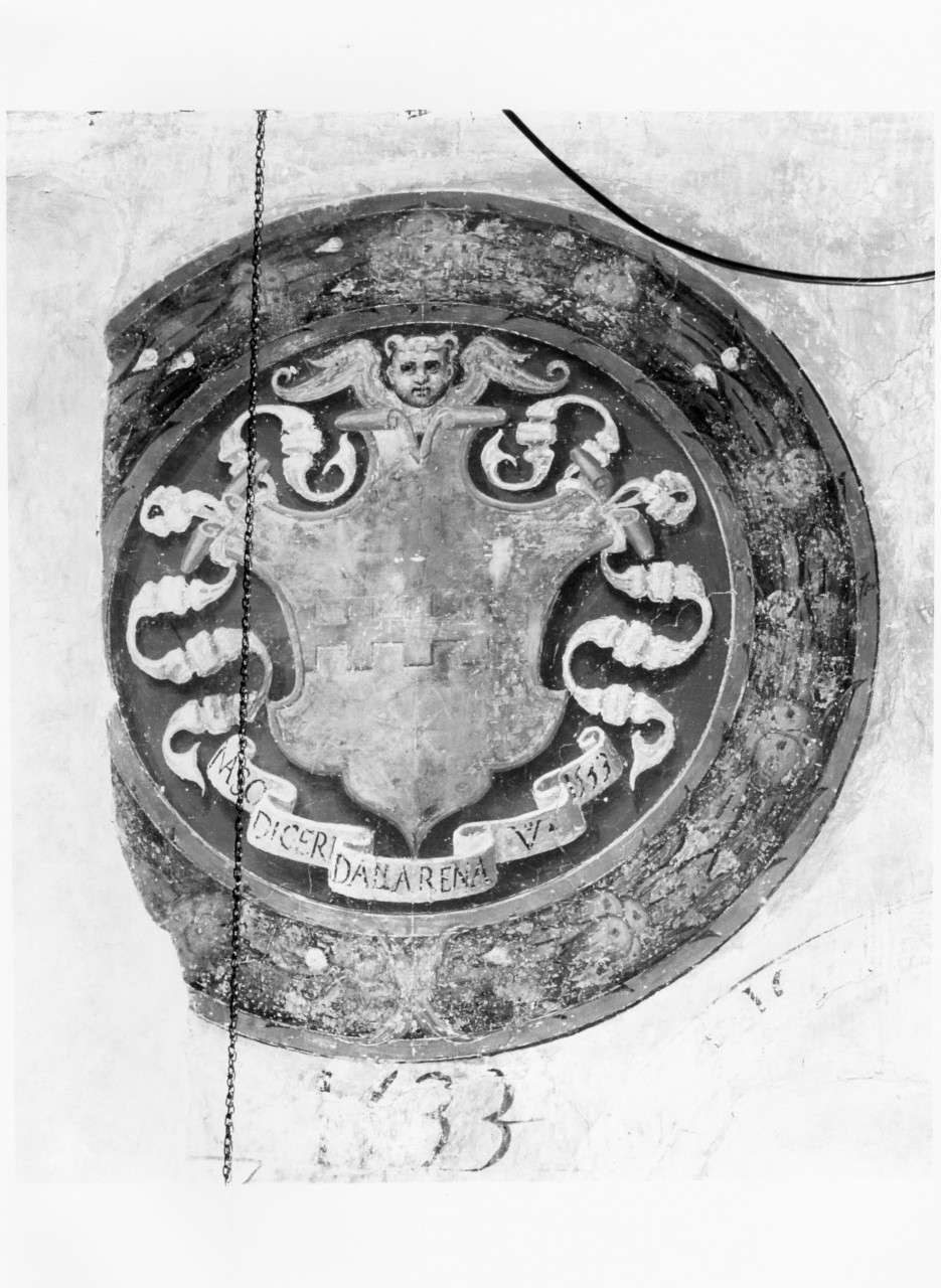 stemma della famiglia Dalla Rena, stemma (dipinto murale) - ambito toscano (sec. XVI)