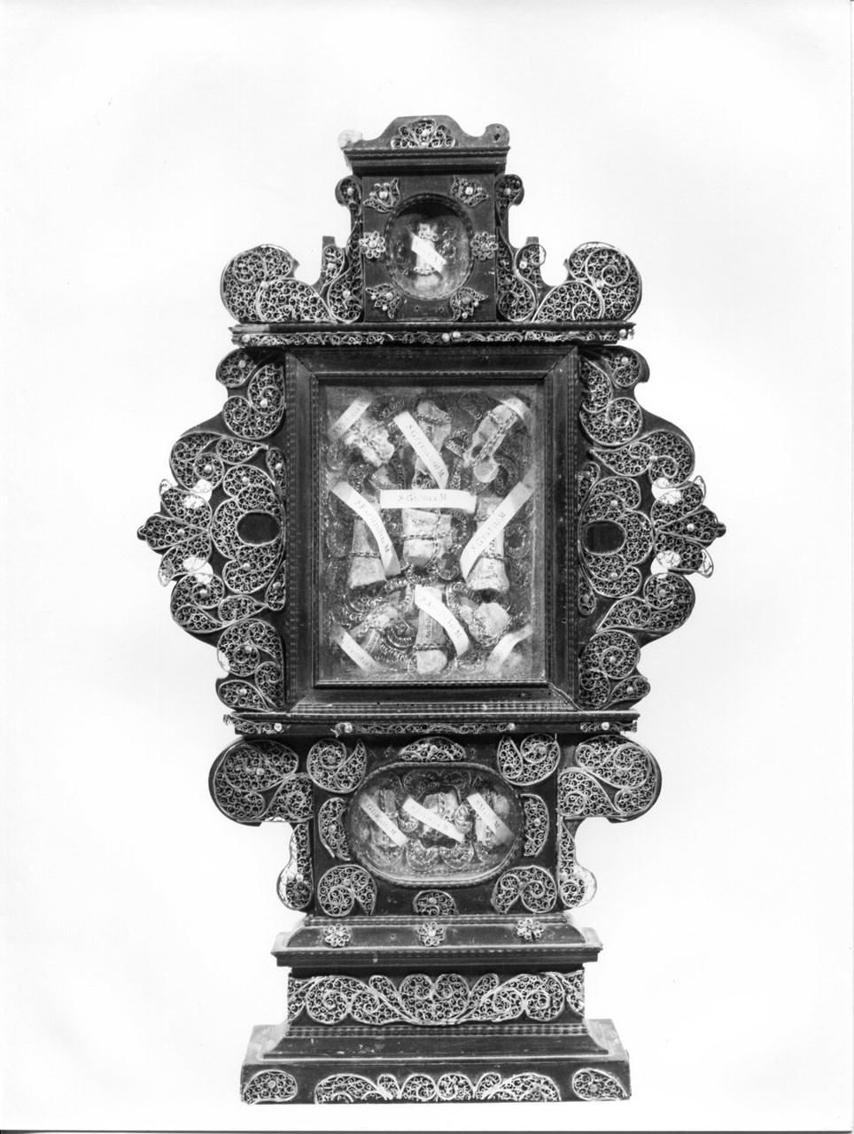 reliquiario, coppia - bottega toscana (fine sec. XVII)