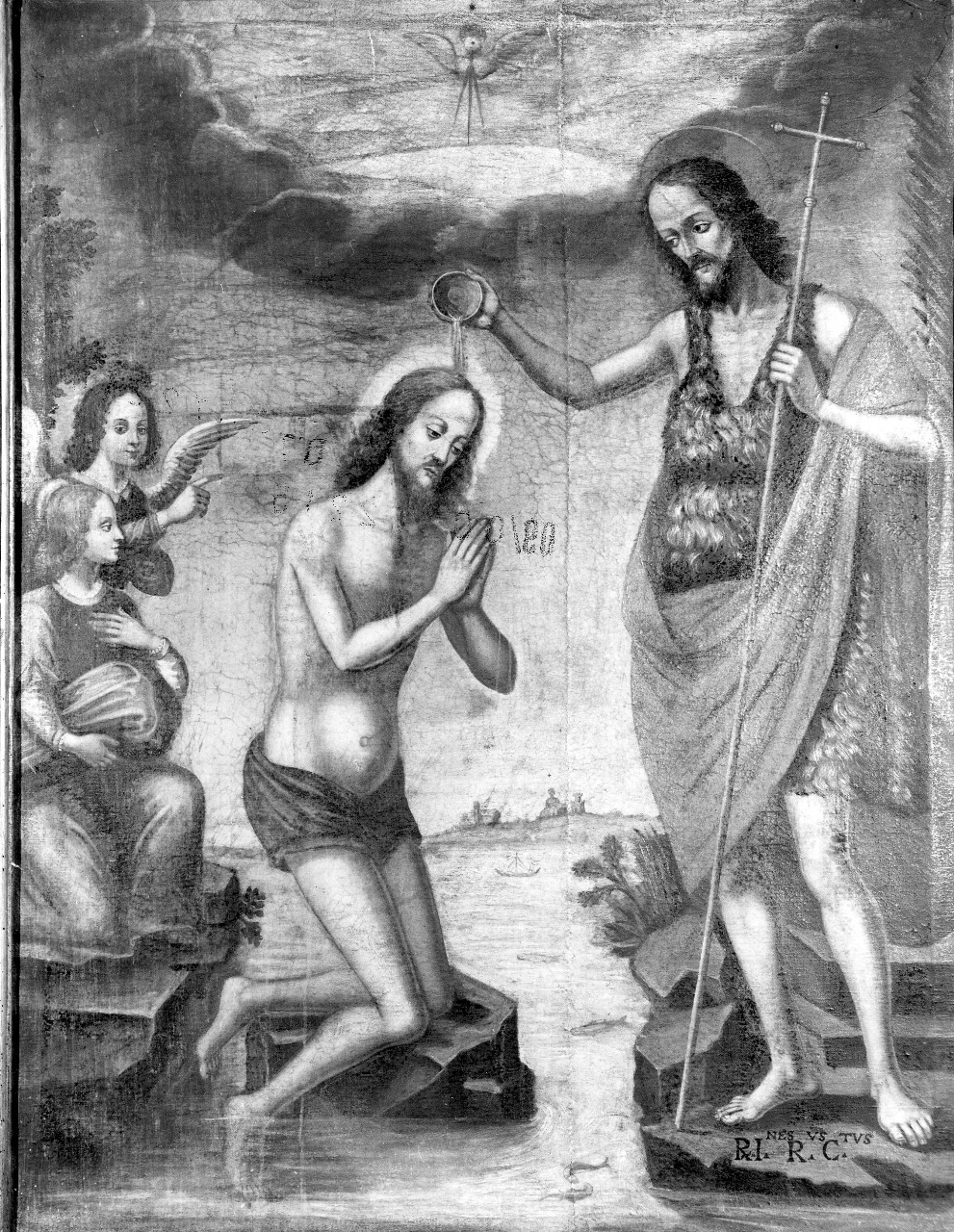 battesimo di Cristo (dipinto) - ambito toscano (fine sec. XVII)
