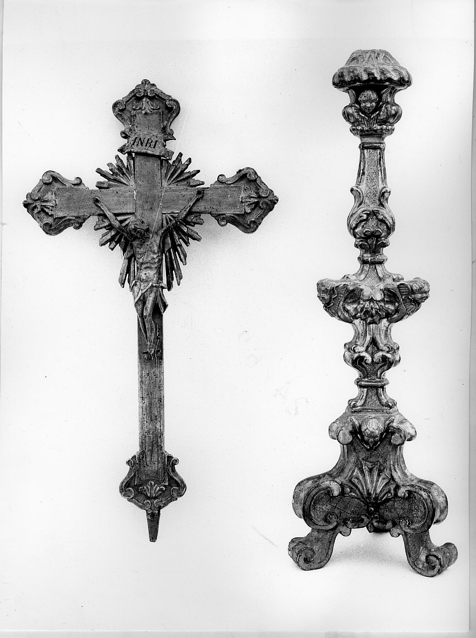 Cristo crocifisso (croce, elemento d'insieme) - manifattura toscana (sec. XIX)