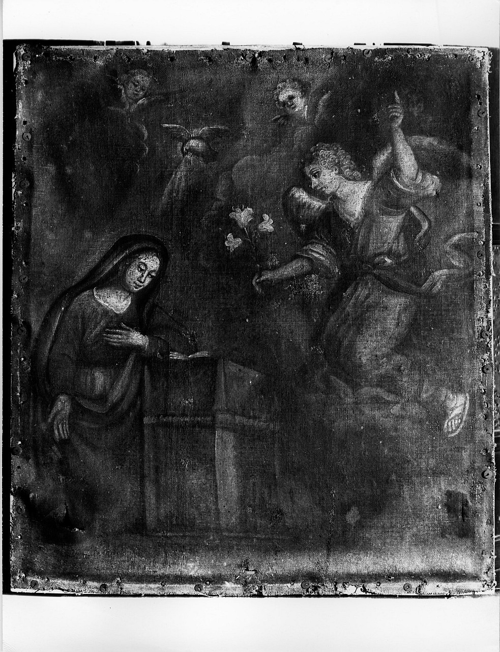 Annunciazione (dipinto, opera isolata) - bottega toscana (sec. XVIII)