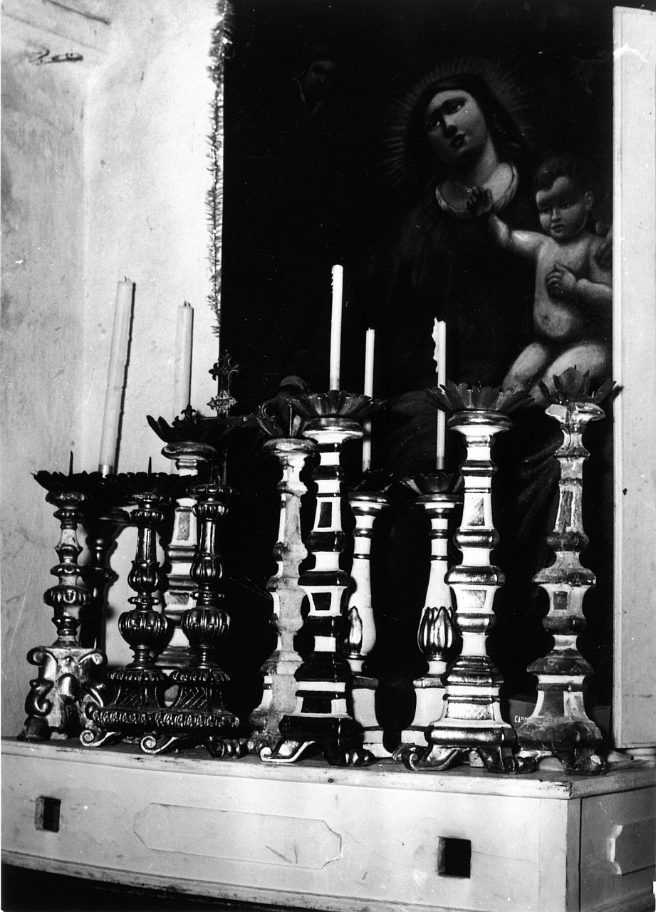 candeliere, opera isolata - manifattura toscana (sec. XVIII)