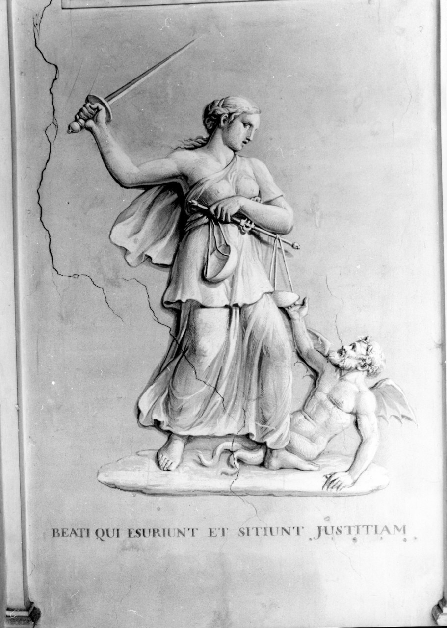 giustizia (dipinto murale) di Catani Luigi (e aiuti) (sec. XIX)