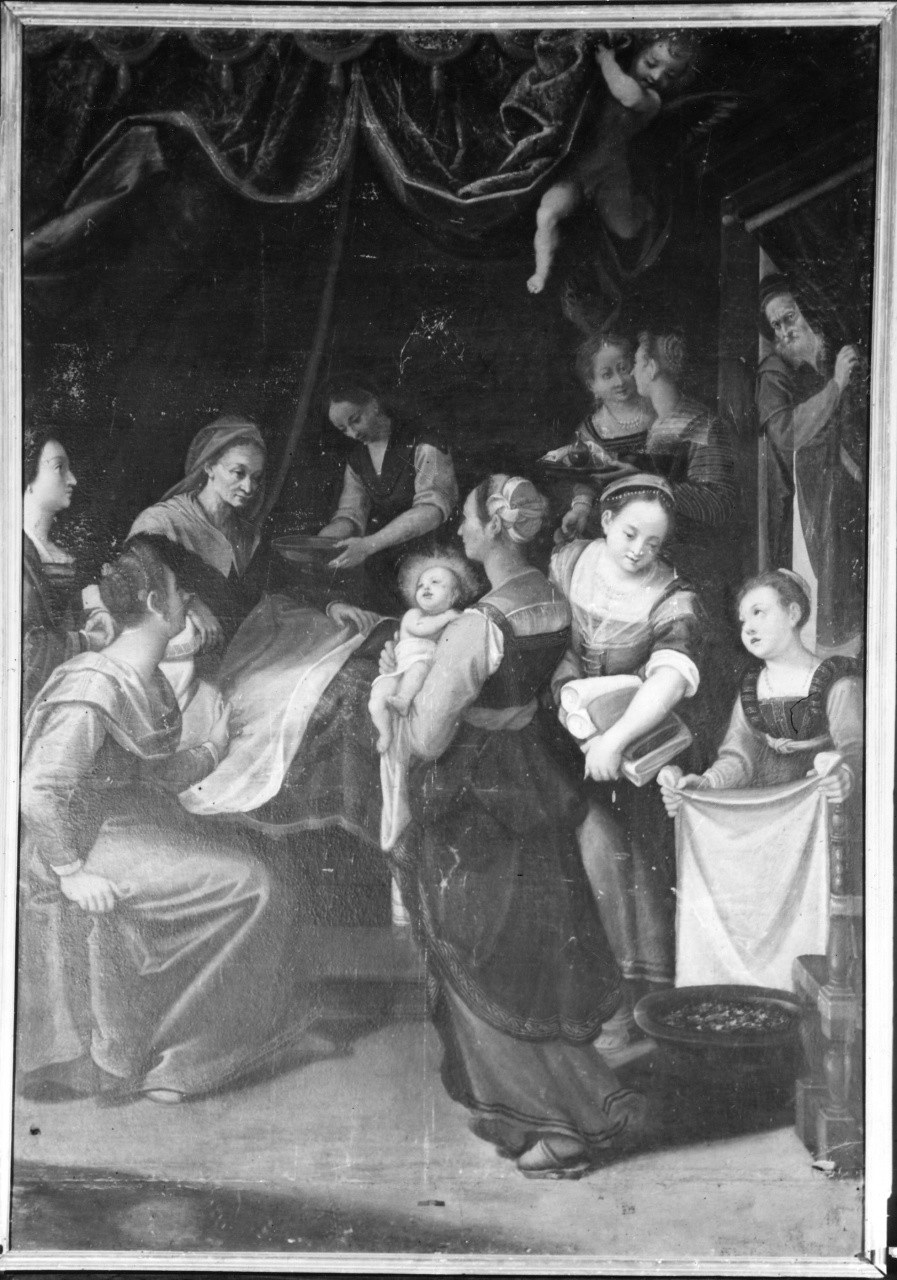 nascita di Maria Vergine (dipinto) - manifattura toscana (sec. XVI)
