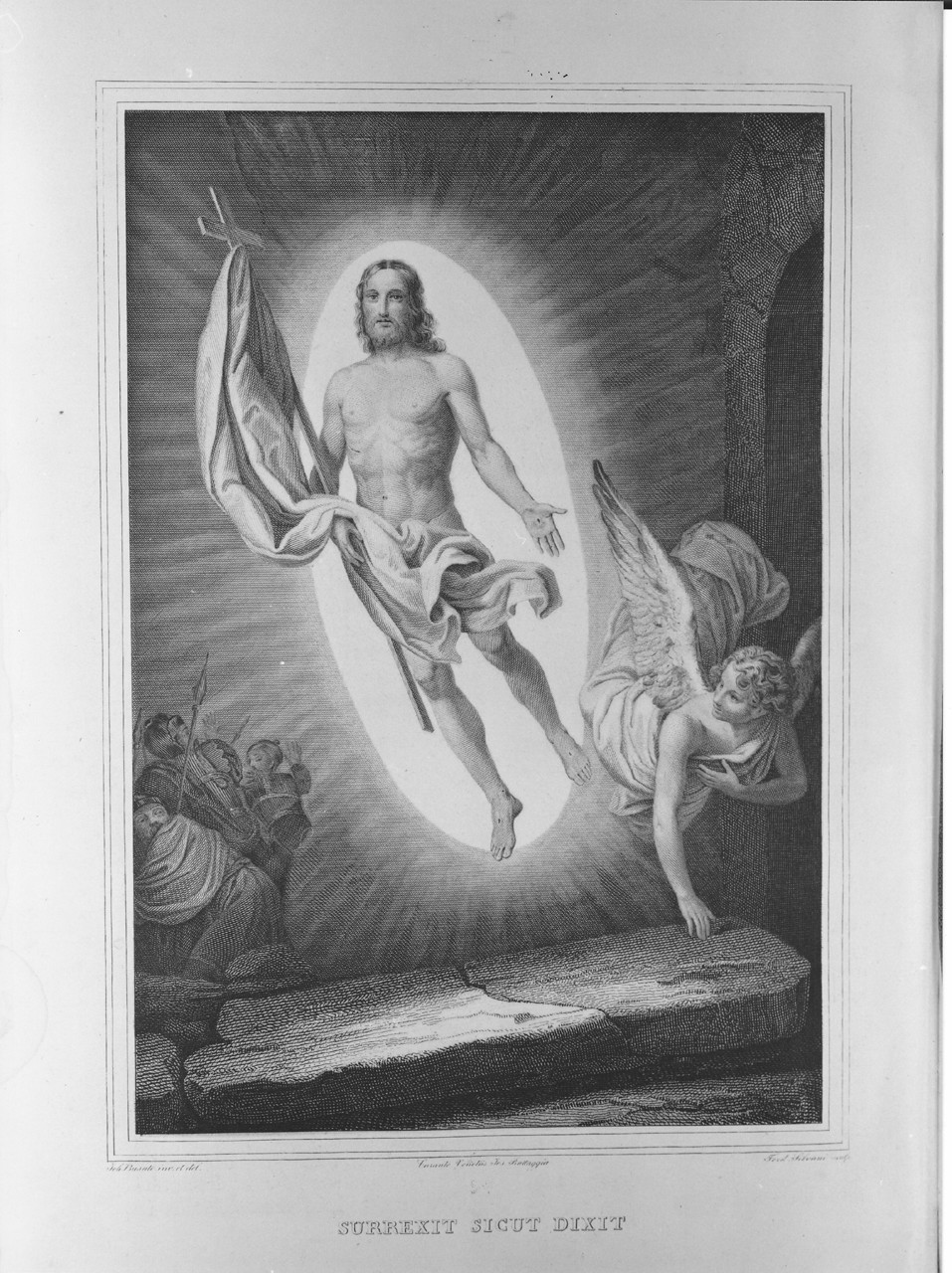Cristo risorto (stampa) di Silvani Ferdinando (sec. XIX)