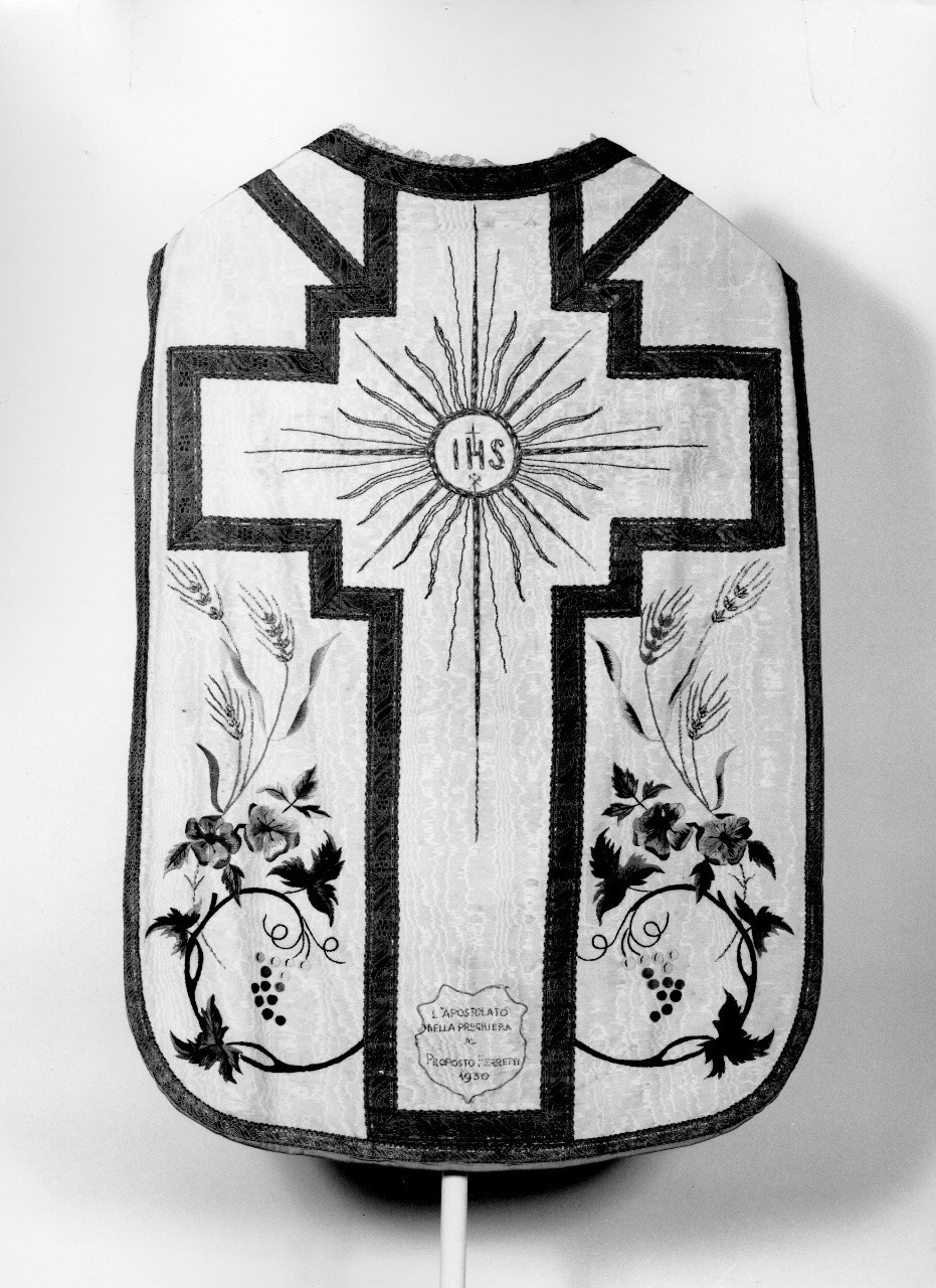 paramento liturgico - in terzo - manifattura toscana (sec. XX)