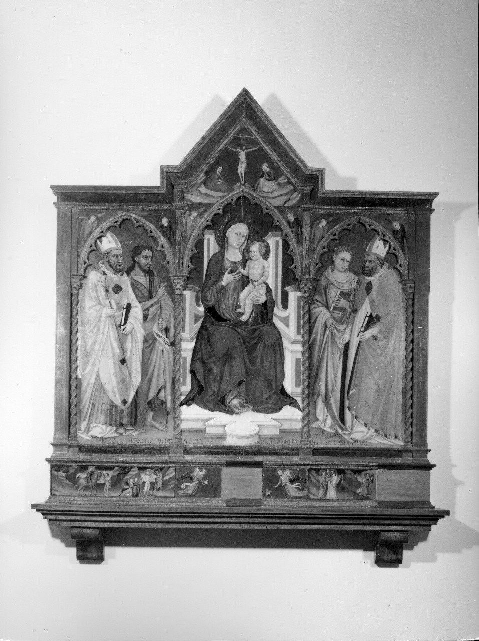 Madonna con Bambino in trono tra San Martino, San Giovanni Battista, San Nicola di Bari e San Tommaso (dipinto) di Bicci di Lorenzo (secondo quarto sec. XV)