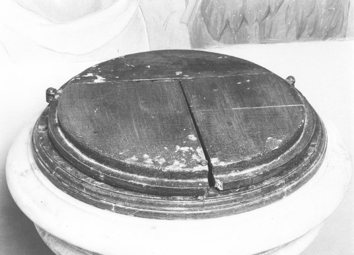 coperchio del fonte battesimale - bottega toscana (sec. XIX)